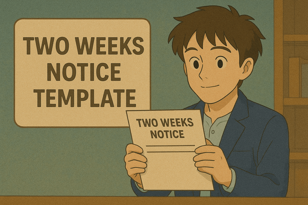Two Weeks Notice Template: How to Write a Professional Resignation Letter